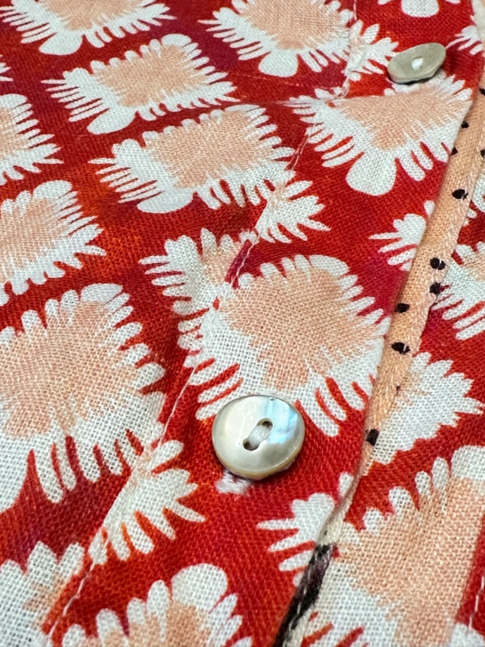 Lanhtropy Island Linen Shirt Tangier Print 100% Organic Linen Oversized L - Picture 9 of 14